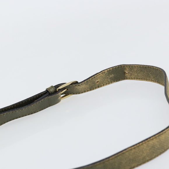 BOTTEGA VENETA Shoulder Bag Suede Green Gold Auth BA8668