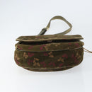 BOTTEGA VENETA Shoulder Bag Suede Green Gold Auth BA8668-5