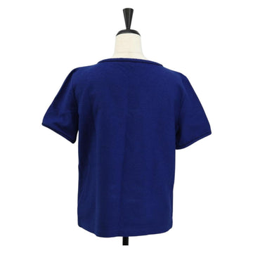 CHANEL Short Sleeved T Shirt Cotton 36 Blue CC Auth BA8669M - 0