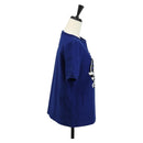 CHANEL Short Sleeved T Shirt Cotton 36 Blue CC Auth BA8669M-4