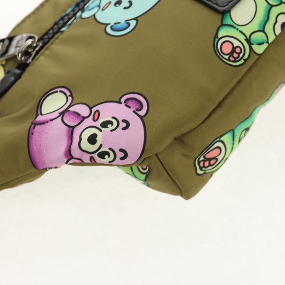 DOLCE&GABBANA Waist bag Nylon Khaki Silver Auth BA8670V