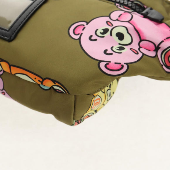 DOLCE&GABBANA Waist bag Nylon Khaki Silver Auth BA8670V