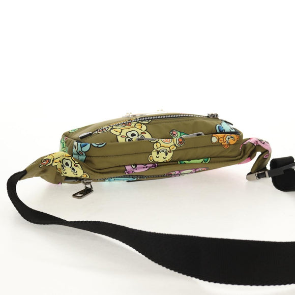 DOLCE&GABBANA Waist bag Nylon Khaki Silver Auth BA8670V
