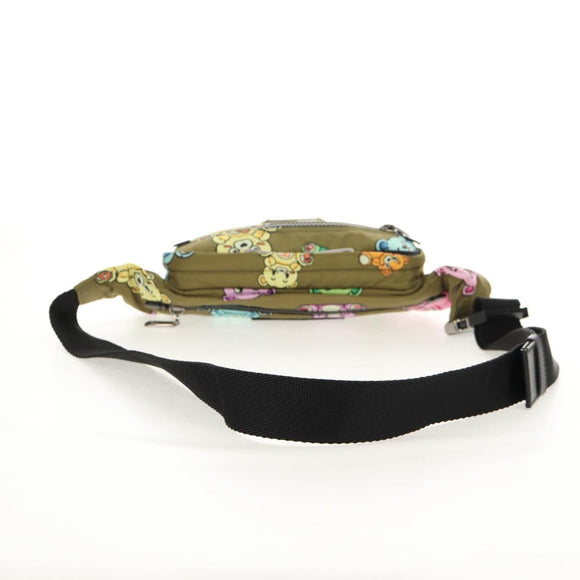 DOLCE&GABBANA Waist bag Nylon Khaki Silver Auth BA8670V