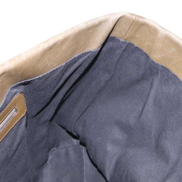 Jimmy Choo Studs Tote Bag Leather Brown Silver Auth BA8672