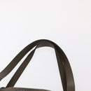 Jimmy Choo Studs Tote Bag Leather Brown Silver Auth BA8672-8