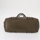 Jimmy Choo Studs Tote Bag Leather Brown Silver Auth BA8672-5