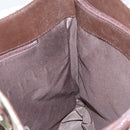 BURBERRY Nova Check Tote Bag PVC Beige Silver Auth BA8673-17