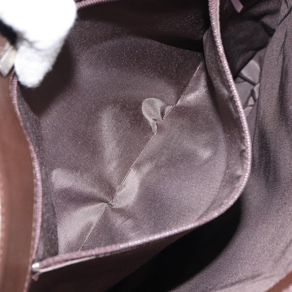 BURBERRY Nova Check Tote Bag PVC Beige Silver Auth BA8673