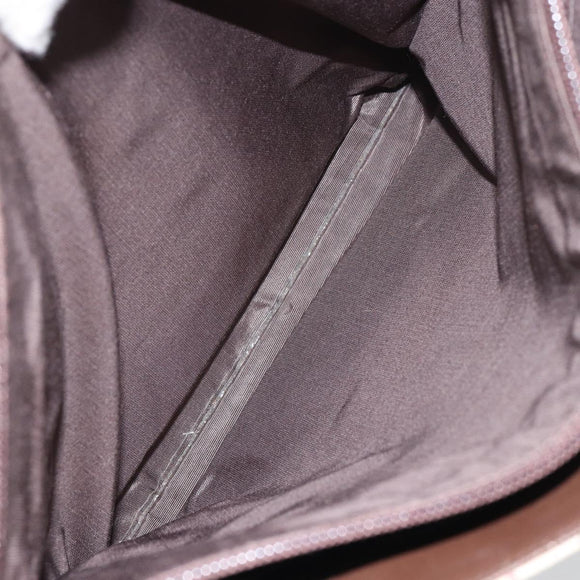 BURBERRY Nova Check Tote Bag PVC Beige Silver Auth BA8673