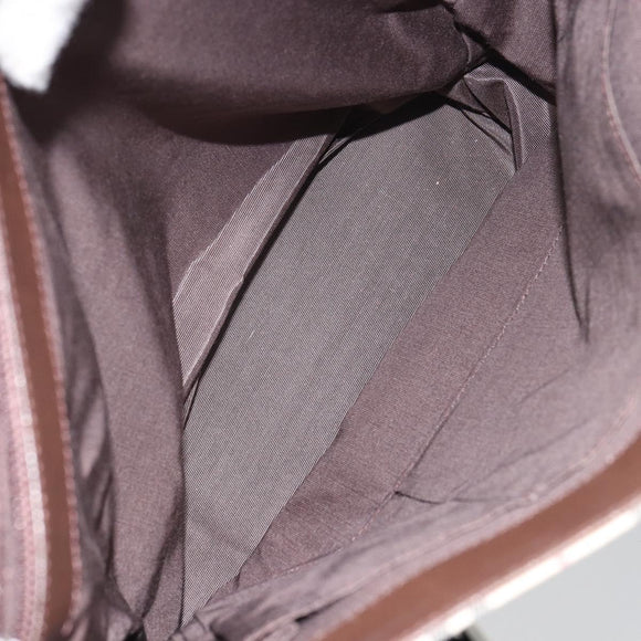 BURBERRY Nova Check Tote Bag PVC Beige Silver Auth BA8673