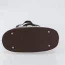 BURBERRY Nova Check Tote Bag PVC Beige Silver Auth BA8673-5