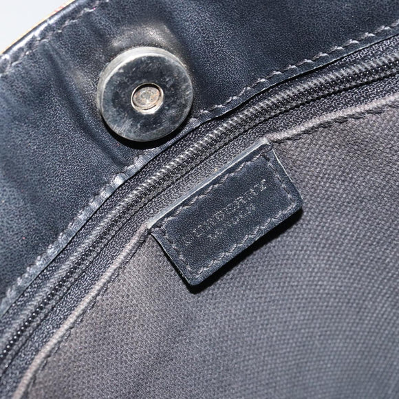 BURBERRY Nova Check Tote Bag PVC Beige Silver Auth BA8674