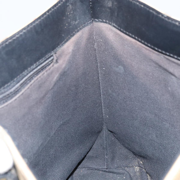 BURBERRY Nova Check Tote Bag PVC Beige Silver Auth BA8674