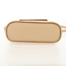 CELINE Hand Bag Leather 2way Beige Gold Auth BA8676V-5