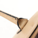 CELINE Hand Bag Leather 2way Beige Gold Auth BA8676V-25