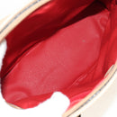 CELINE Hand Bag Leather 2way Beige Gold Auth BA8676V-11