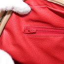 CELINE Hand Bag Leather 2way Beige Gold Auth BA8676V-28