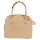 CELINE Hand Bag Leather 2way Beige Gold Auth BA8676V-2
