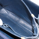 CELINE C Sulky Shoulder Bag Canvas Navy Gold Auth BA8677-11