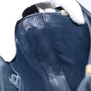 CELINE C Sulky Shoulder Bag Canvas Navy Gold Auth BA8677-19