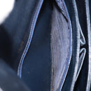 CELINE C Sulky Shoulder Bag Canvas Navy Gold Auth BA8677-12