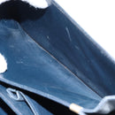 CELINE C Sulky Shoulder Bag Canvas Navy Gold Auth BA8677-23