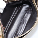 CELINE Shoulder Bag Leather Khaki Gold Auth BA8678-10