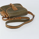 CELINE Shoulder Bag Leather Khaki Gold Auth BA8678-7