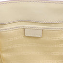 CELINE Boogie Hand Bag Leather White Gold Auth BA8679-18