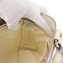 CELINE Boogie Hand Bag Leather White Gold Auth BA8679-20