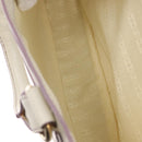 CELINE Boogie Hand Bag Leather White Gold Auth BA8679-21