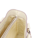 CELINE Boogie Hand Bag Leather White Gold Auth BA8679-23