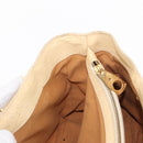 CELINE Boogie Hand Bag Leather White Gold Auth BA8680-21