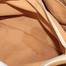 CELINE Boogie Hand Bag Leather White Gold Auth BA8680-23