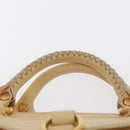 CELINE Boogie Hand Bag Leather White Gold Auth BA8680-8