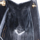 Salvatore Ferragamo Shoulder Bag Leather Black Gold Auth BA8682-17