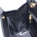 Salvatore Ferragamo Shoulder Bag Leather Black Gold Auth BA8682-18