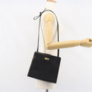 Salvatore Ferragamo Shoulder Bag Leather Black Gold Auth BA8682-21