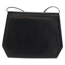 Salvatore Ferragamo Gancini Shoulder Bag Leather Black Gold Auth BA8683-3