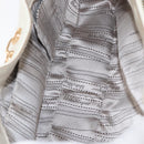 Salvatore Ferragamo Gancini Chain Hand Bag Leather White Gold Auth BA8685-19