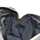 Salvatore Ferragamo Gancini Chain Hand Bag Leather Black Gold Auth BA8686V-21