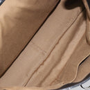 Salvatore Ferragamo Gancini Shoulder Bag Enamel Black Silver Auth BA8687-17