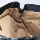 Salvatore Ferragamo Gancini Shoulder Bag Enamel Black Silver Auth BA8687-18