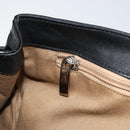 Salvatore Ferragamo Gancini Shoulder Bag Enamel Black Silver Auth BA8687-20