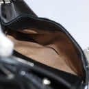 Salvatore Ferragamo Gancini Shoulder Bag Enamel Black Silver Auth BA8687-23