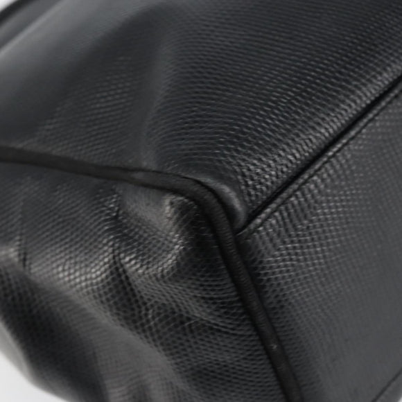 Salvatore Ferragamo Vala Tote Bag Leather Black Gold Auth BA8688