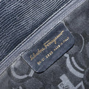 Salvatore Ferragamo Vala Tote Bag Leather Black Gold Auth BA8688-15