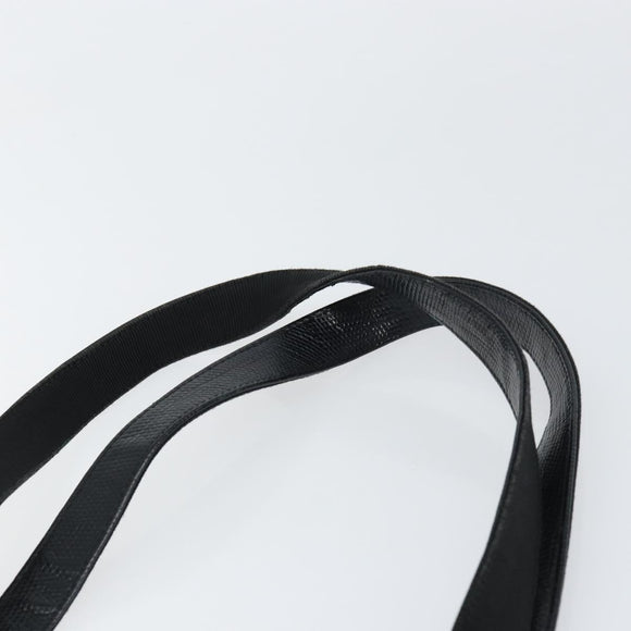 Salvatore Ferragamo Vala Tote Bag Leather Black Gold Auth BA8688