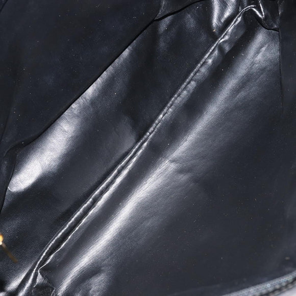 Salvatore Ferragamo Vala Tote Bag Canvas Black Gold Auth BA8689